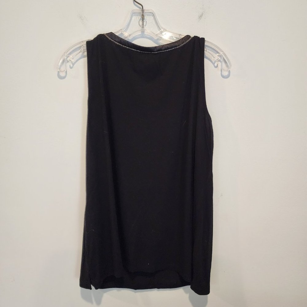 Chico's Touch of Cool Beaded Polished Tank, Size M, Like New - Picture 6 of 8